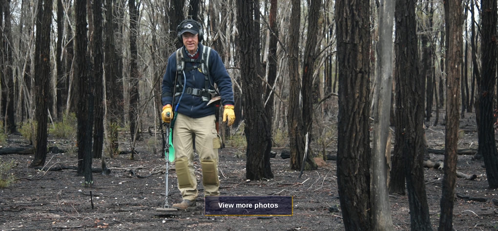 Gold Prospecting in Fire Ravaged Bush